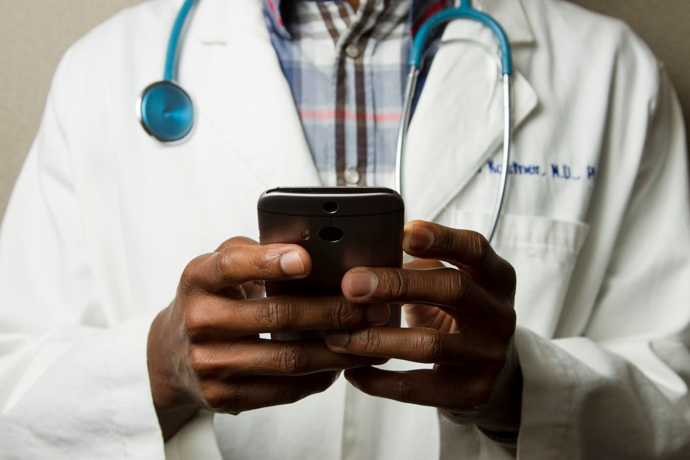 Healthcare professional at work in a clinical setting